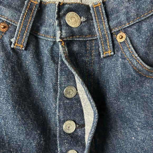 Vintage 80s Levis 501 High Waisted Jeans Dark Wash Made in USA Size 7, 25 - Picture 6 of 8